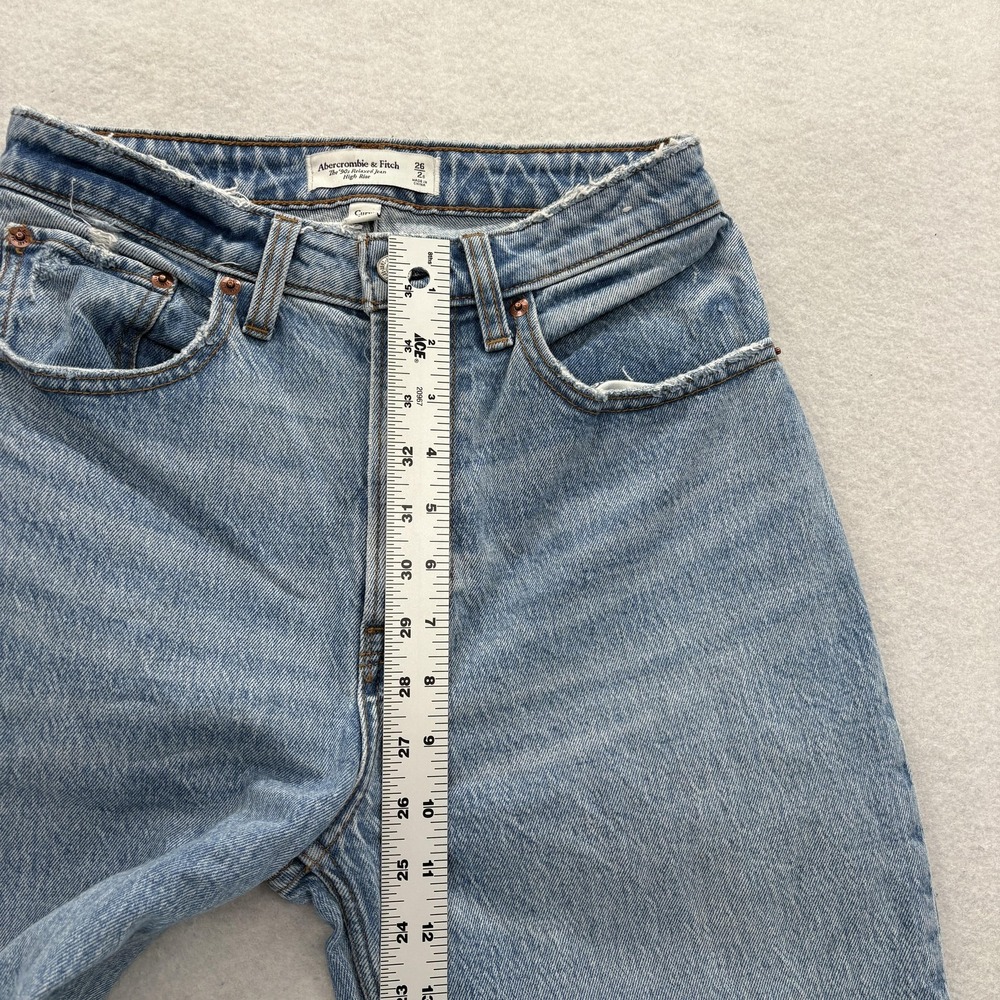 Abercrombie & Fitch Light Blue Straight Leg Jeans - Picture 8 of 14